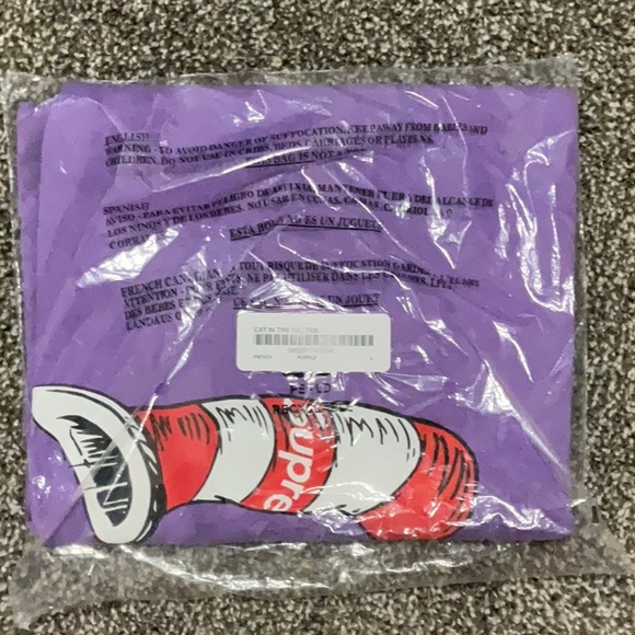 Supreme Other - Supreme Cat In The Hat Tee Purple FW18 (Fall Winter 2018)